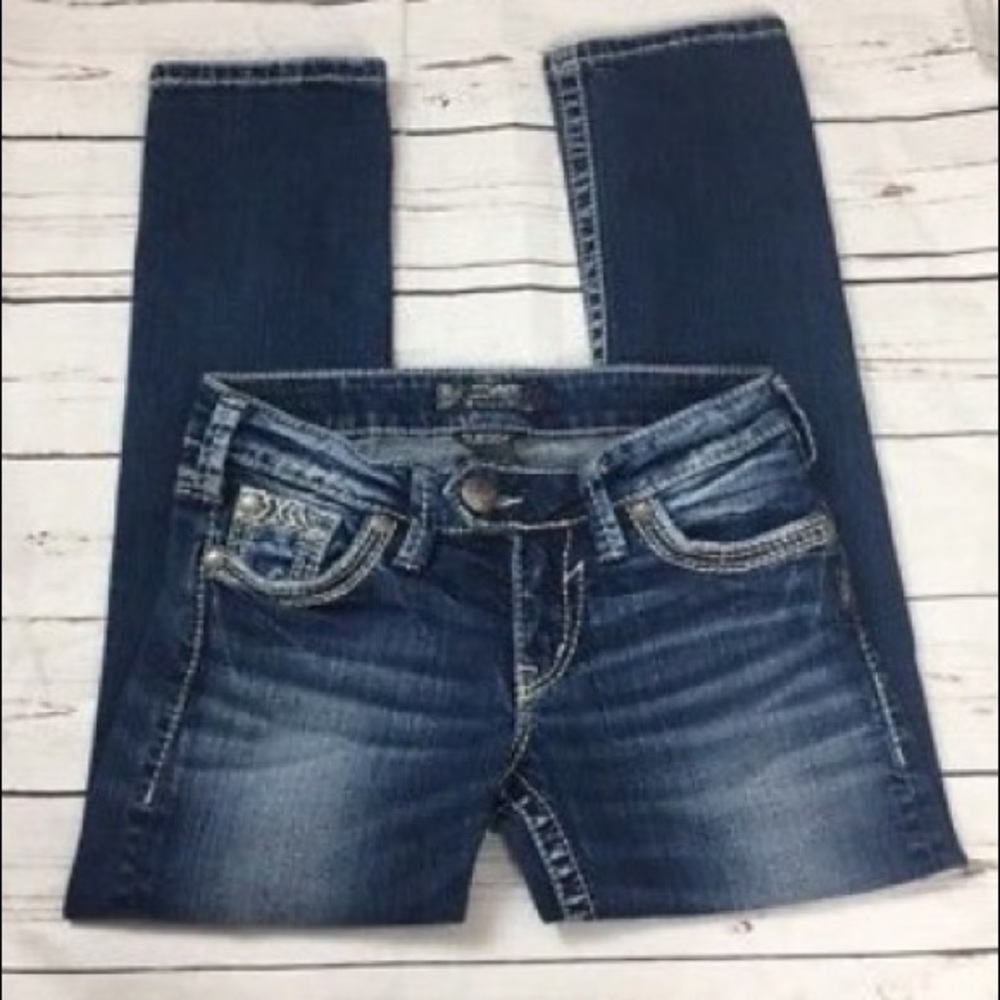 Buckle Silver Brand Capris